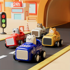 Animal Toy Cars - Perfect Gift for Youngsters - Durable Plastic - Red Yellow