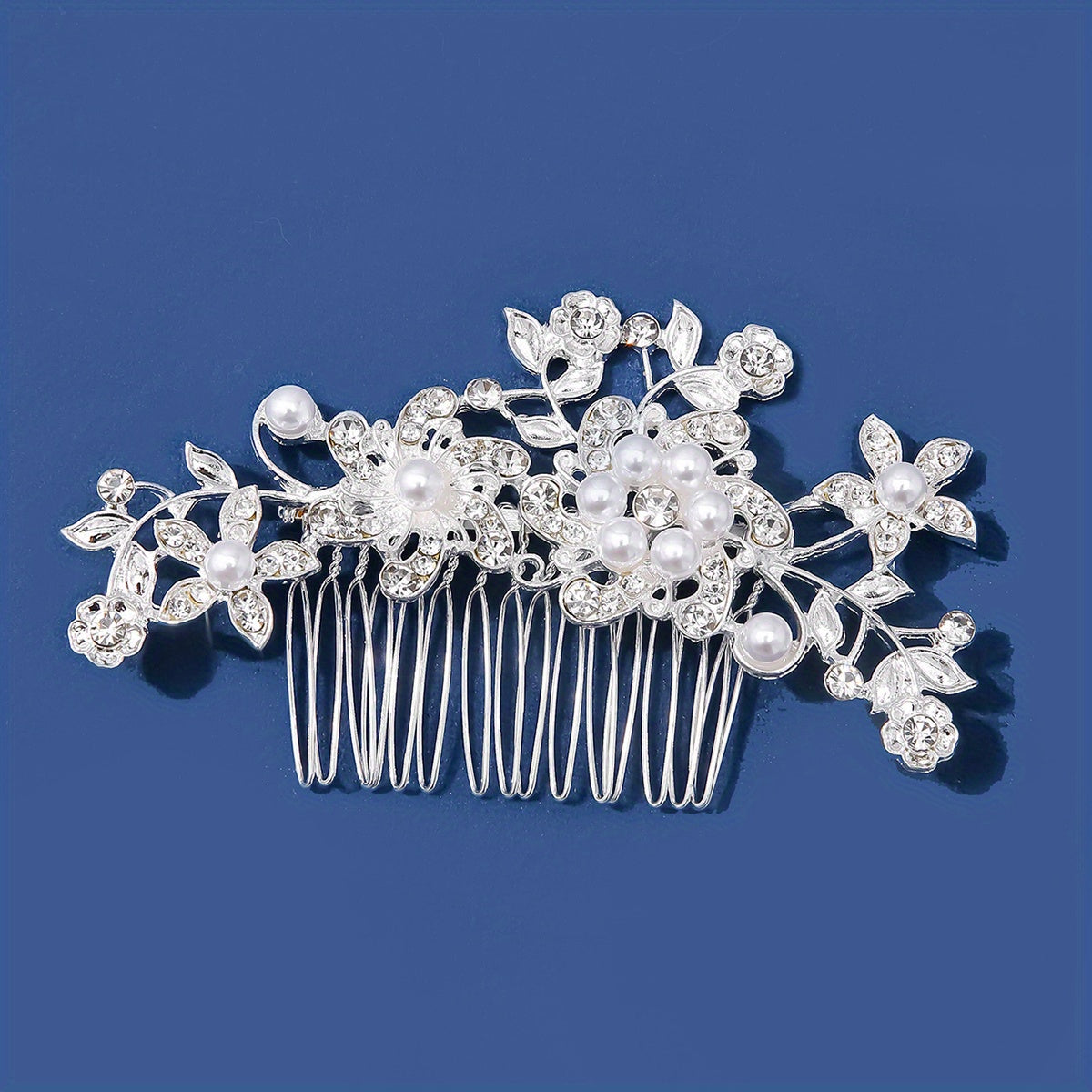 Bride Wedding Hair Comb Pearl Rhinestones Head Accessories