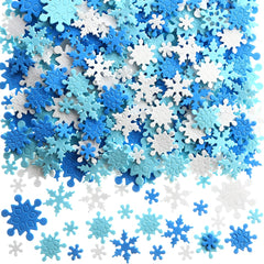 200pcs Christmas Foam Stickers Snowflake Shape Self Adhesive Crafts