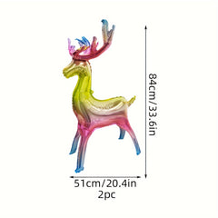 2pcs Golden Reindeer Balloons Large Foil Xmas Winter