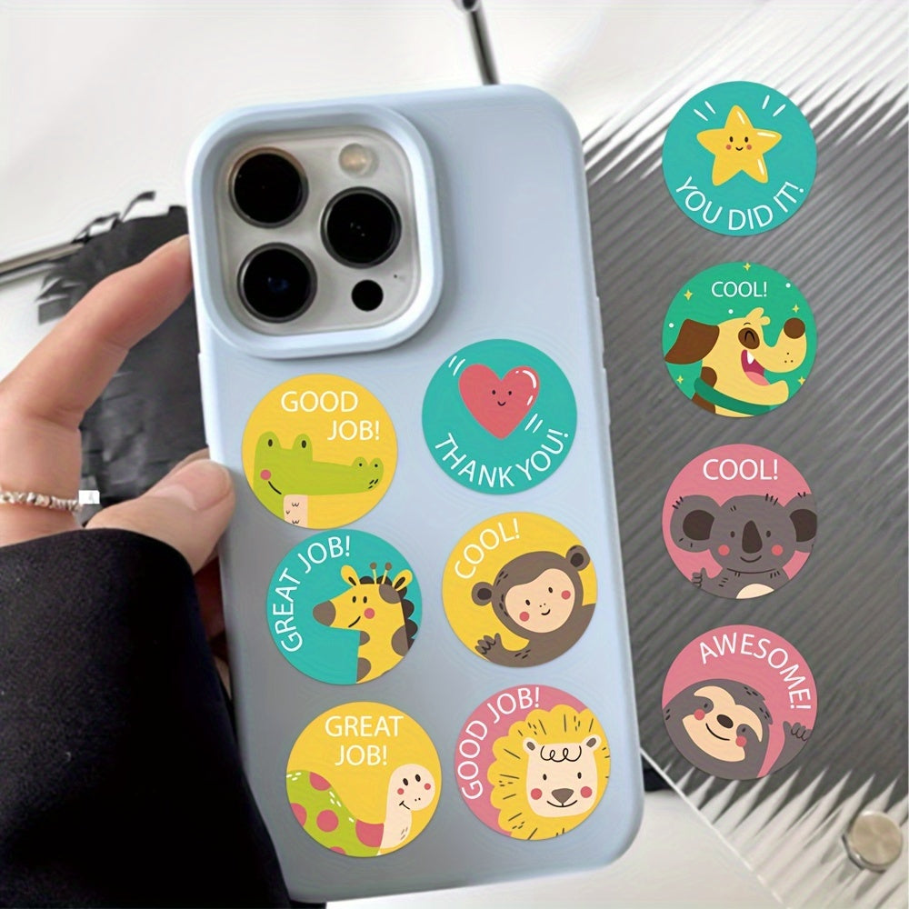 500pcs Teacher Reward Roll Stickers for Notebooks & Laptops