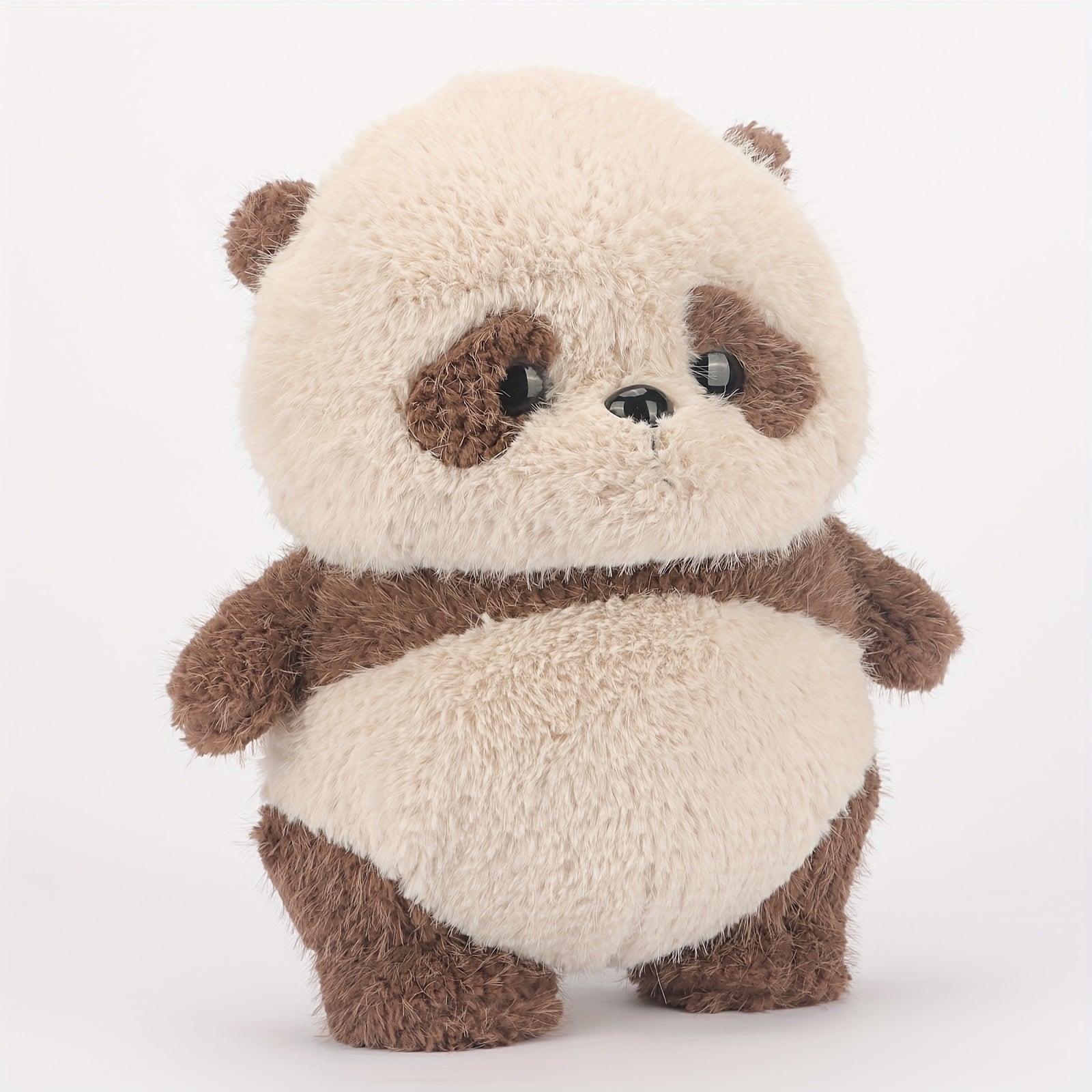 Adorable Brown Panda Plush Toy Soft Standable Stuffed Animal
