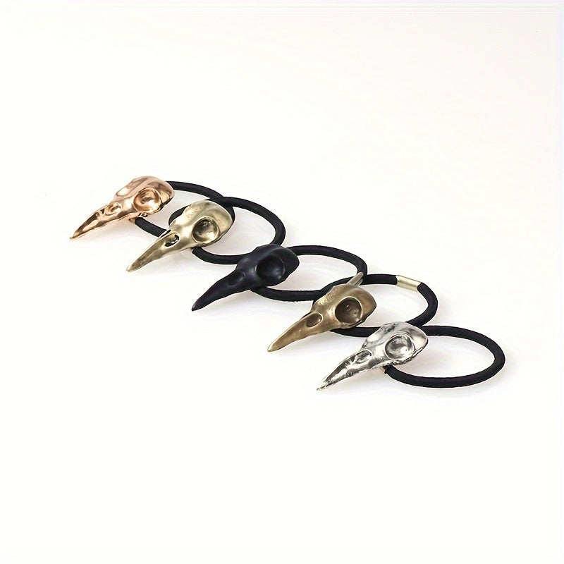 Halloween Punk Style Crow Skull Hair Ties