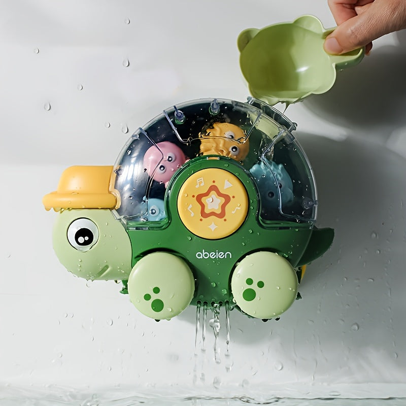 Adorable Cartoon Turtle Water Wheel Toy PVC Material
