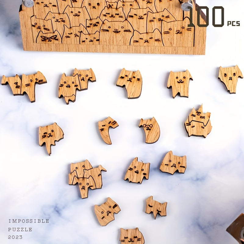 100 Cats Solve Ultra Difficult Puzzle Christmas Gift