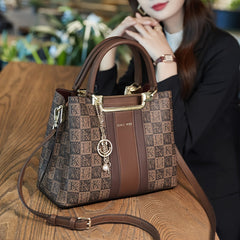 Women's Geometric Print Crossbody Bag with Adjustable Strap