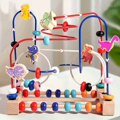 Dinosaur Bead Maze Educational Toy for Kids Enhances Hand Eye Coordination