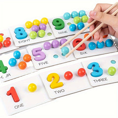 Wooden Number Counting Math Toy for Kids Ages 3-6
