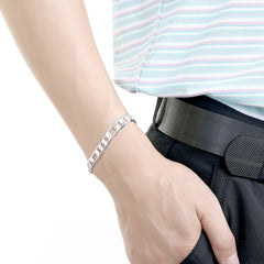 925 Silver Geometric Chain Jewelry Set 6mm 8mm