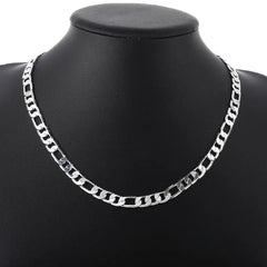 925 Silver Geometric Chain Jewelry Set 6mm 8mm