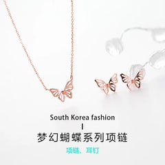 925 Sterling Silver Butterfly Necklace for Women