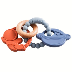 Silicone Space Three Loop Bracelet Teething Toy