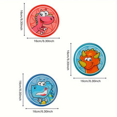 3 Pack Dinosaur Throwing & Catching Game Soft Lightweight Beach Lawn Toy Ages 3