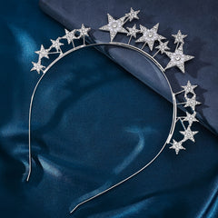 Golden Rhinestone Star Headband for Party