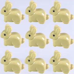 9pcs Mini Building Block Lovely Rabbit Anime DIY Animal Park Gift