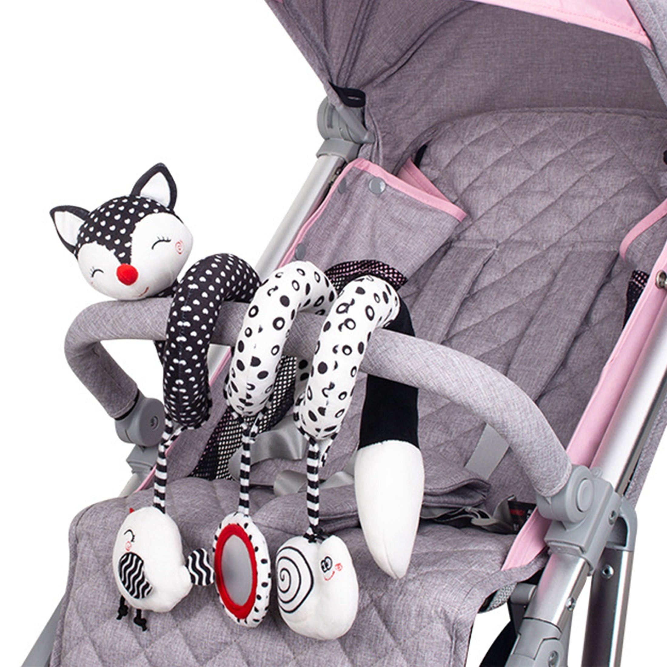 Soft Plush Fox Teething Toy with Rattle & Durable Chewable Teether