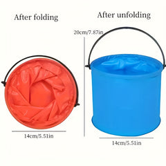 Mini Folding Beach Bucket Durable PVC Outdoor Garden Camping Travel Beach Picnic