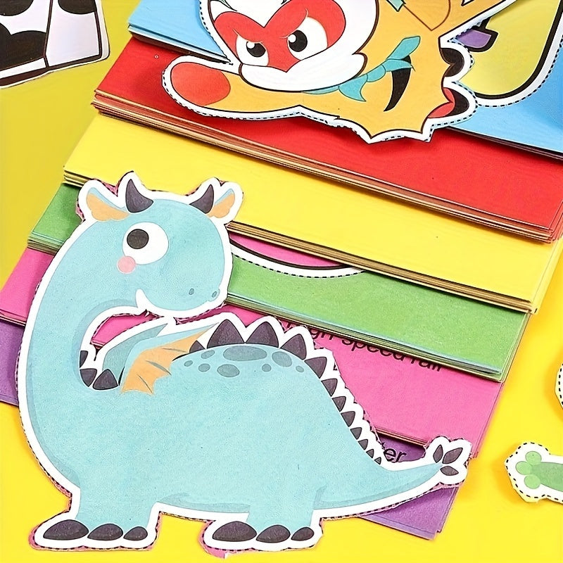 Animal Paper Cutting Craft Kit - DIY Paper Art Set with Animal Designs