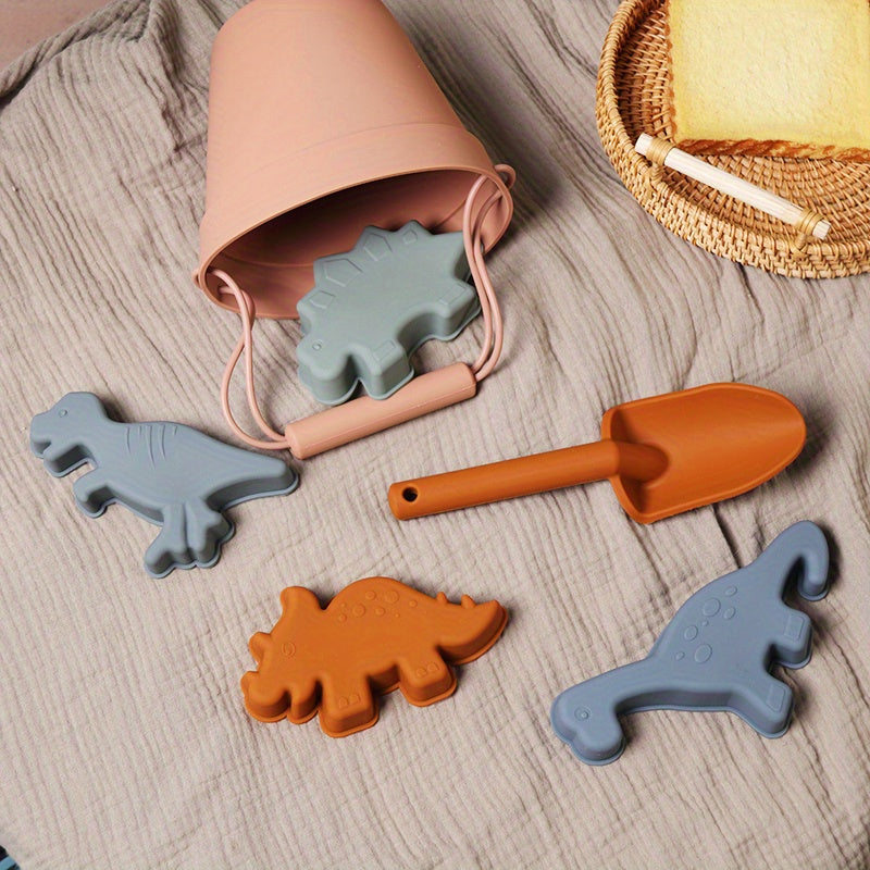 Dinosaur Beach Sand Molds Non Toxic Soft Flexible Creative Play Kids Summer Fun