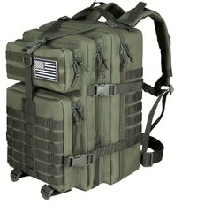 45L Backpack Men Camping Hiking Daypack with Water Bottle Pouch