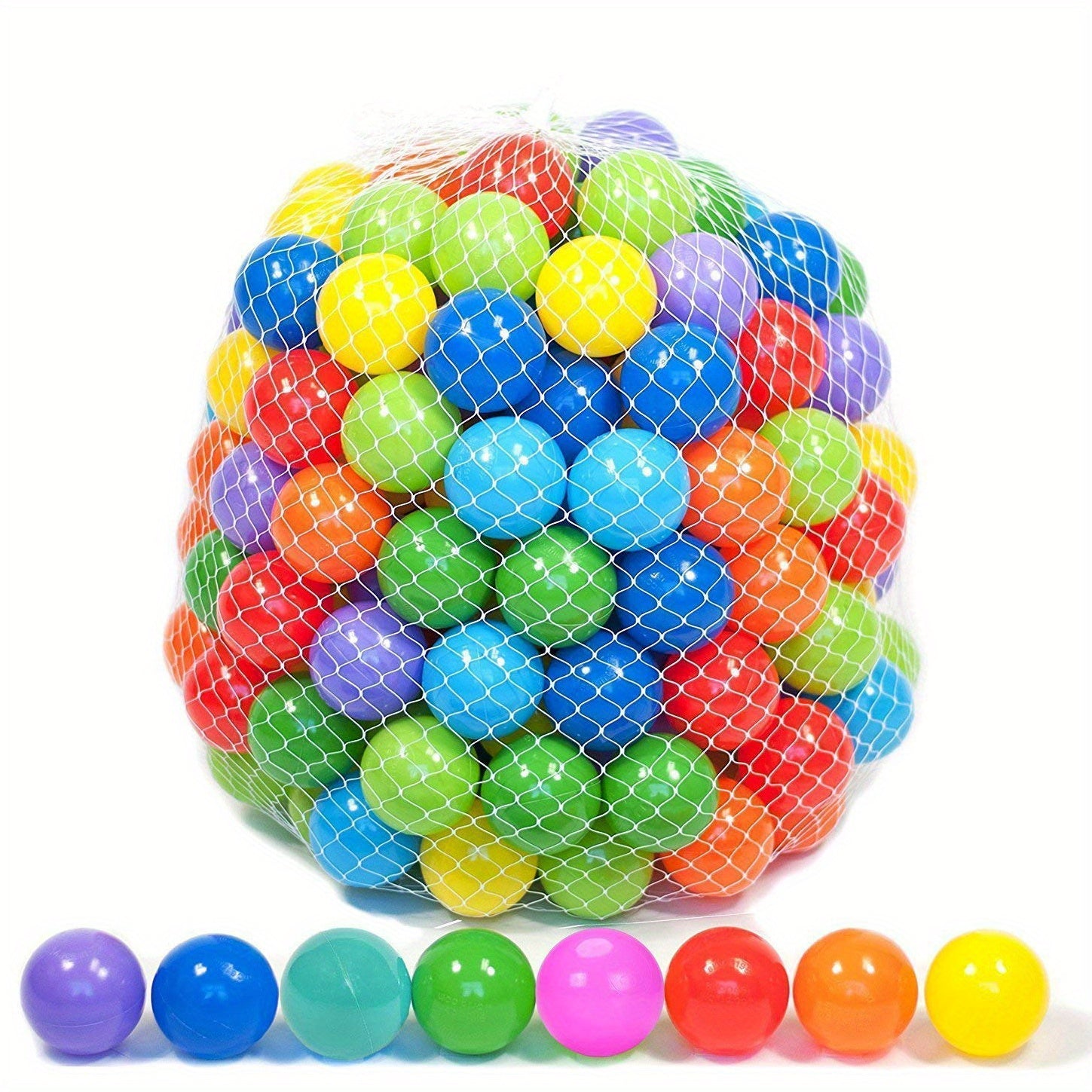 35pcs Mini Ball Pit Balls in 8 Colors Crush Proof Non Toxic for Baby Toddler