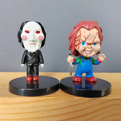 Creepy Horror Character PVC Toy Dolls Set for Halloween Decor