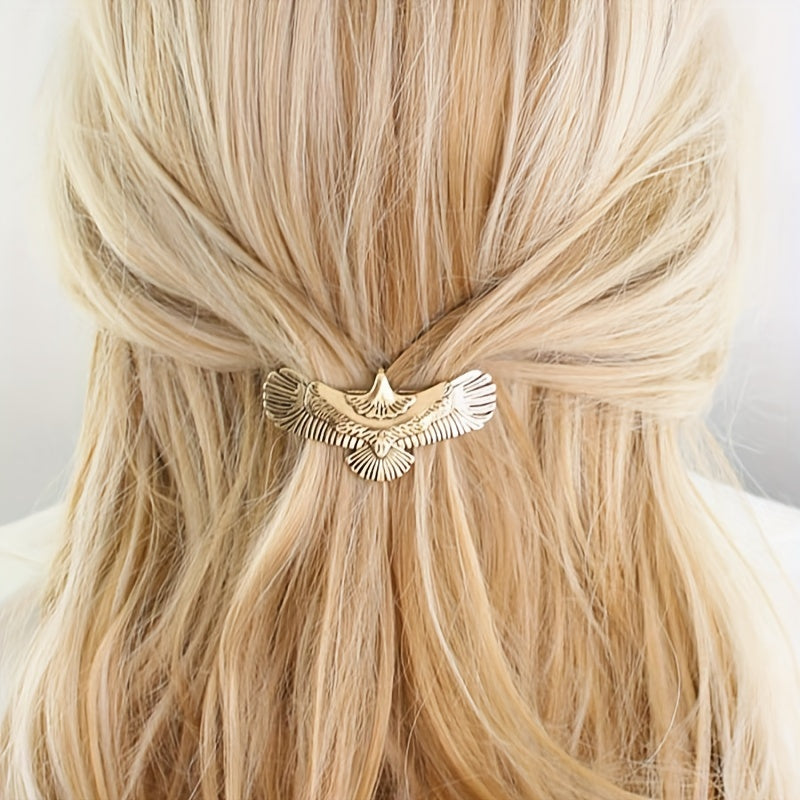 Vintage Flying Eagle Barrette Hip Hop Metal Hair Clip Gift