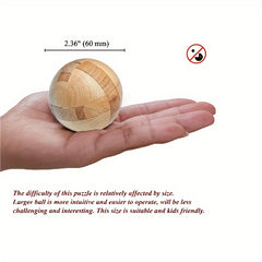 Wooden Puzzle Magic Ball Brain Teaser Toy Intelligence Game