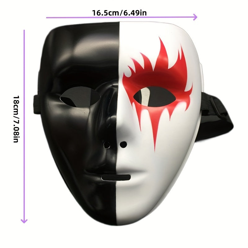 Halloween Face Mask Hand Painted PVC Street Dance Style