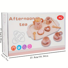 Kids Afternoon Tea Playset with Teapot and Dessert Toys