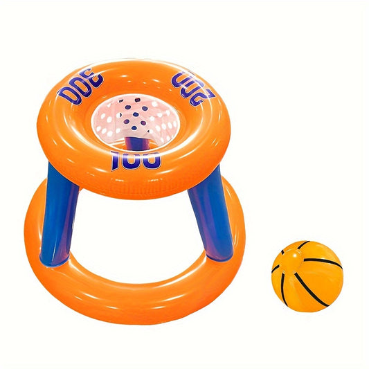 Inflatable Basketball Hoop for Pool Parties Durable PVC Mixed Colors