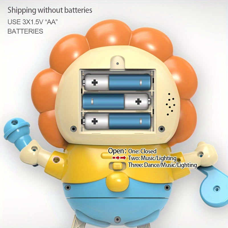 Dance Star Interactive Lion Robot Toy with Lights & Music for Young Kids