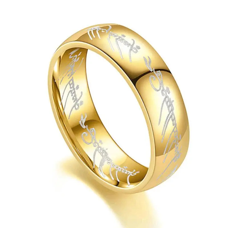 Midi Ring Titanium steel One Ring of Power Movie of Ring Women & Men Jewelry