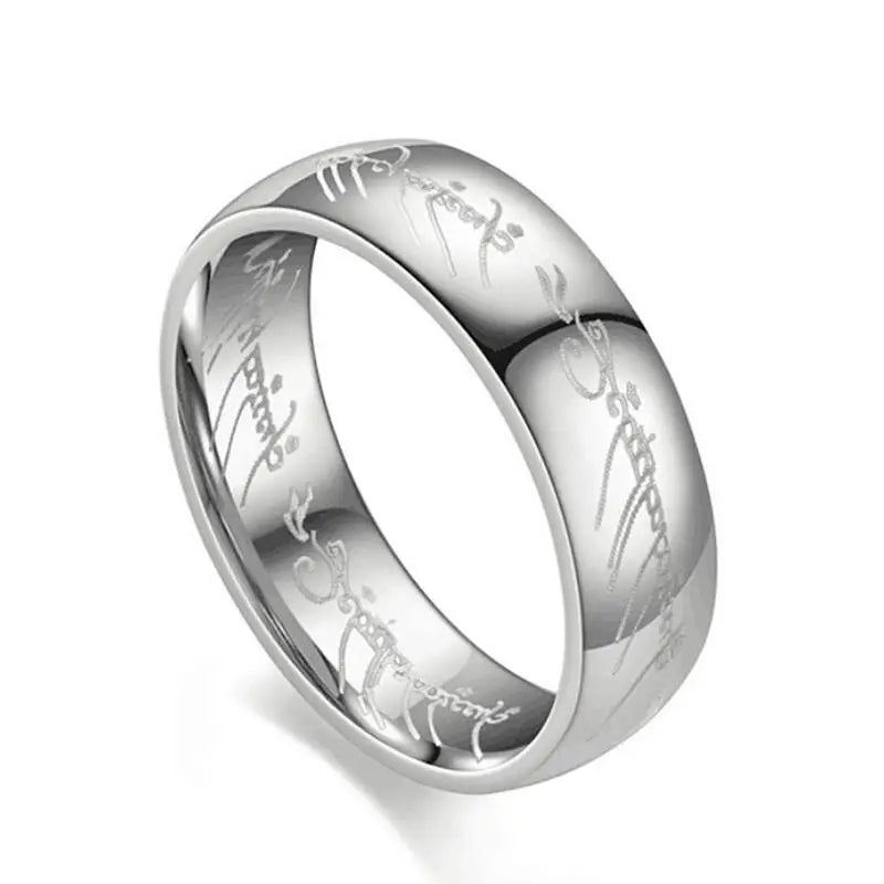 Midi Ring Titanium steel One Ring of Power Movie of Ring Women & Men Jewelry