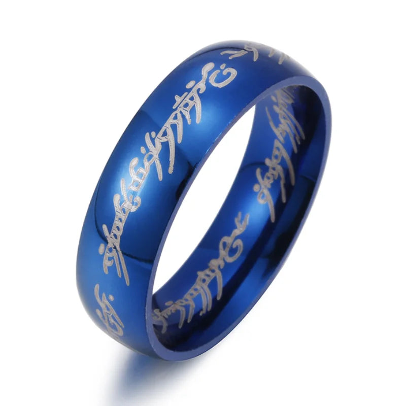 Midi Ring Titanium steel One Ring of Power Movie of Ring Women & Men Jewelry