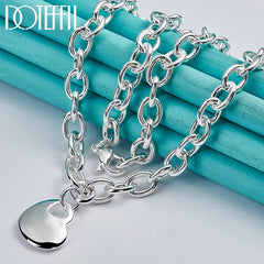 925 Sterling Silver Heart Pendant Necklace for Women