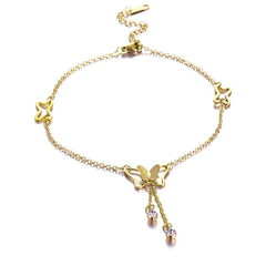 Delicate Butterfly Pendant Women Anklets Jewelry