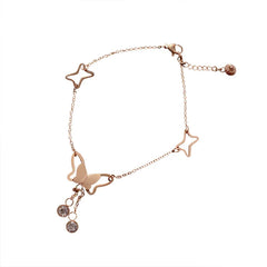 Delicate Butterfly Pendant Women Anklets Jewelry
