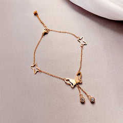 Delicate Butterfly Pendant Women Anklets Jewelry