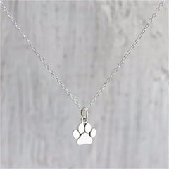 Delysia King Pet Memorial Necklace Animal Paw Print Pendant