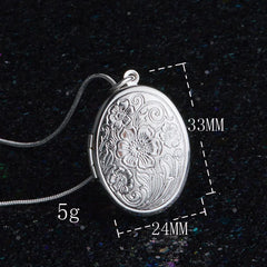 925 Silver Egg-Shaped Pendant Necklace Men & Women Charm Jewelry