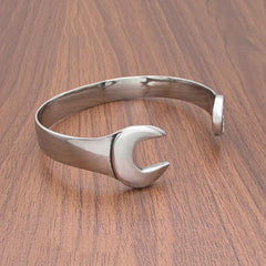 Punk Stainless Steel Mechanical Wrench Bangle for Men