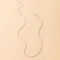 Silver Chains Choker Necklace for Women Party Jewelry