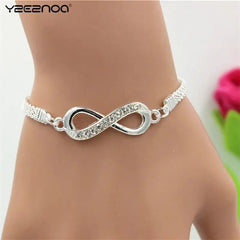 Silver Knot Chain Bracelet Bow-knot Clasp Love for Women