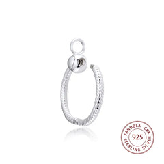 Large O Pendant 925 Sterling Silver DIY Necklaces Pendants for Women