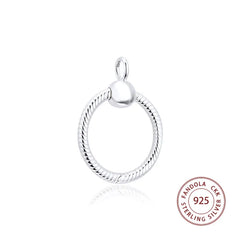 Large O Pendant 925 Sterling Silver DIY Necklaces Pendants for Women