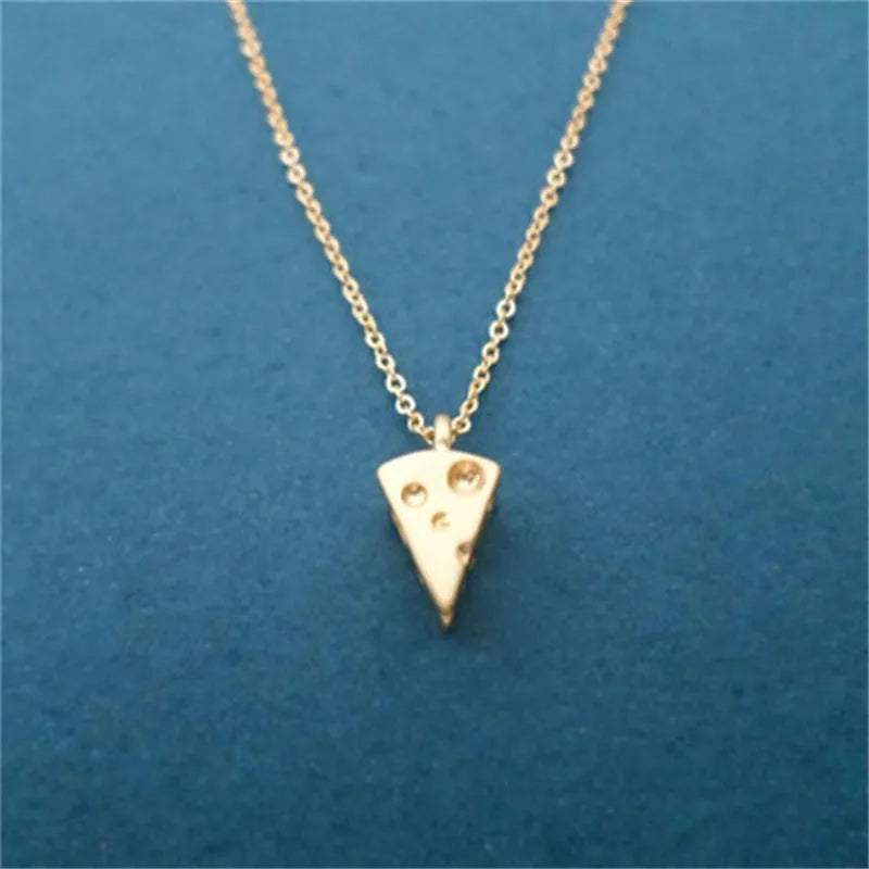 Personality Cheese Pendant Chain Necklace Jewelry