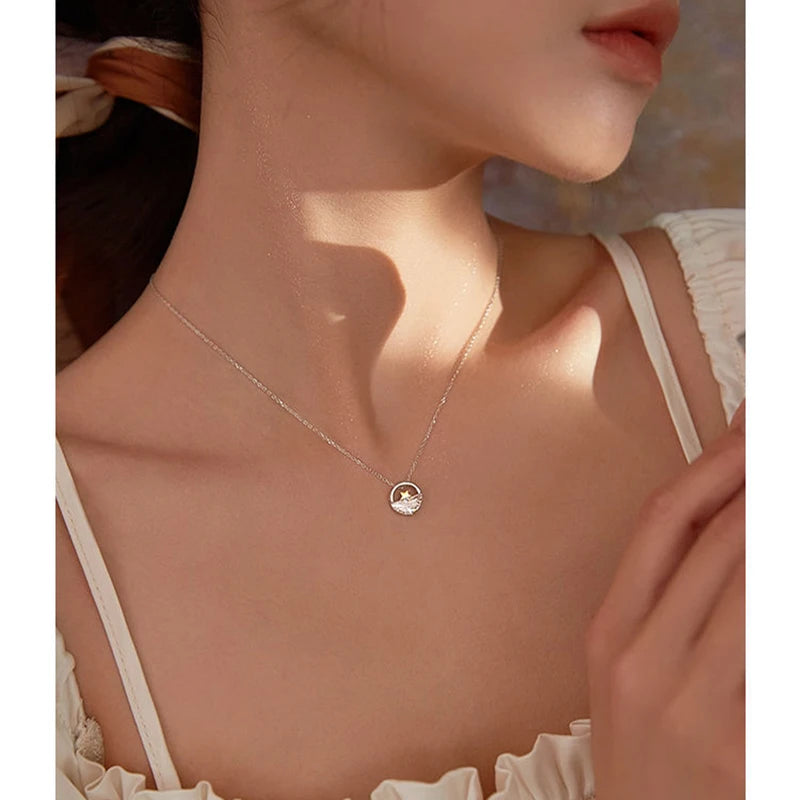 Women's Silver Star Pendant Necklace