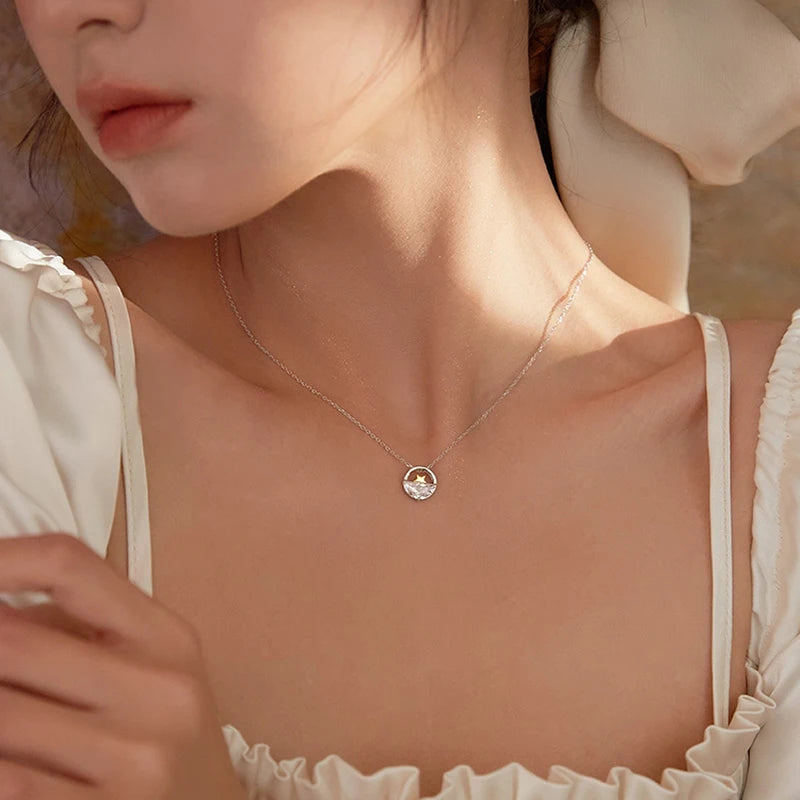 Women's Silver Star Pendant Necklace