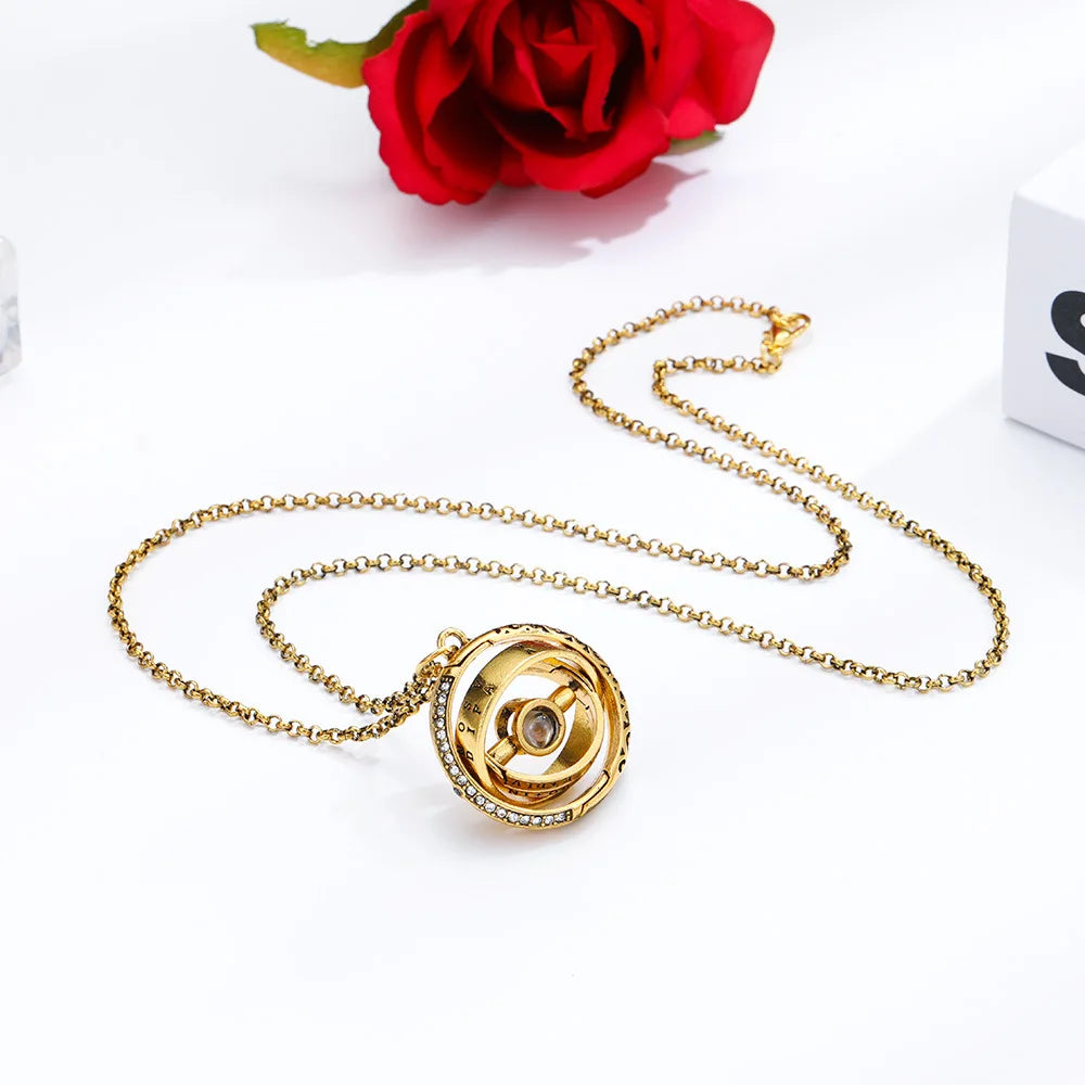 Astronomical Ball Spinner Necklace Choker